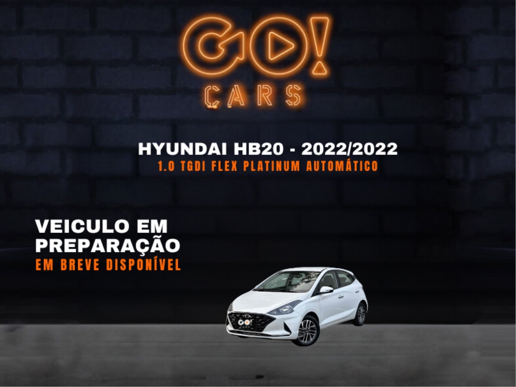 HYUNDAI HB20 1.0 TGDI FLEX PLATINUM AUTOMÁTICO 2022/2022