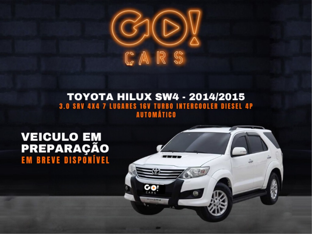 TOYOTA HILUX SW4 3.0 SRV 4X4 7 LUGARES 16V TURBO INTERCOOLER DIESEL 4P AUTOMÁTICO 2014/2015
