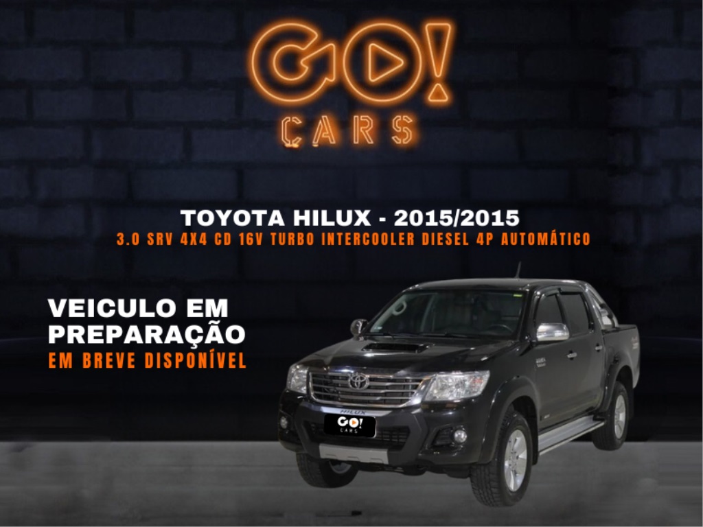 TOYOTA HILUX 3.0 SRV 4X4 CD 16V TURBO INTERCOOLER DIESEL 4P AUTOMÁTICO 2015/2015
