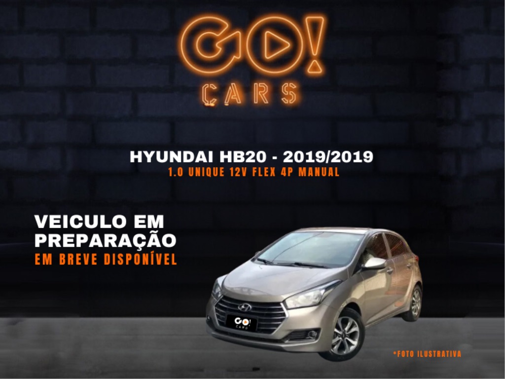 HYUNDAI HB20 1.0 UNIQUE 12V FLEX 4P MANUAL 2019/2019