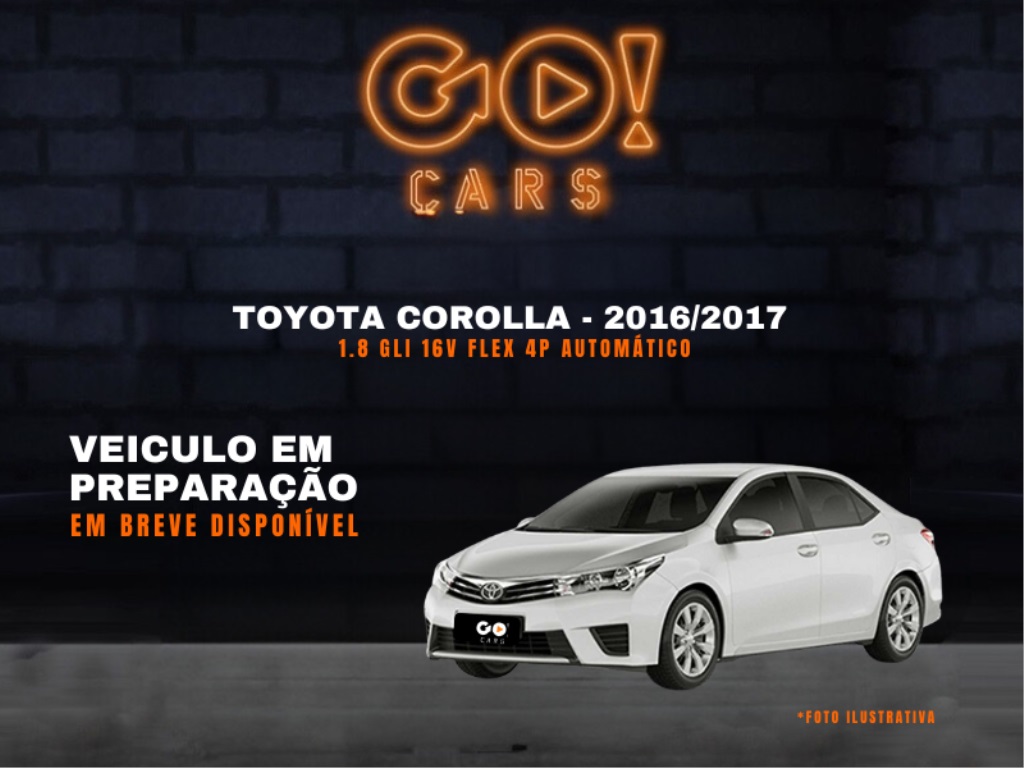 TOYOTA COROLLA 1.8 GLI 16V FLEX 4P AUTOMÁTICO 2016/2017