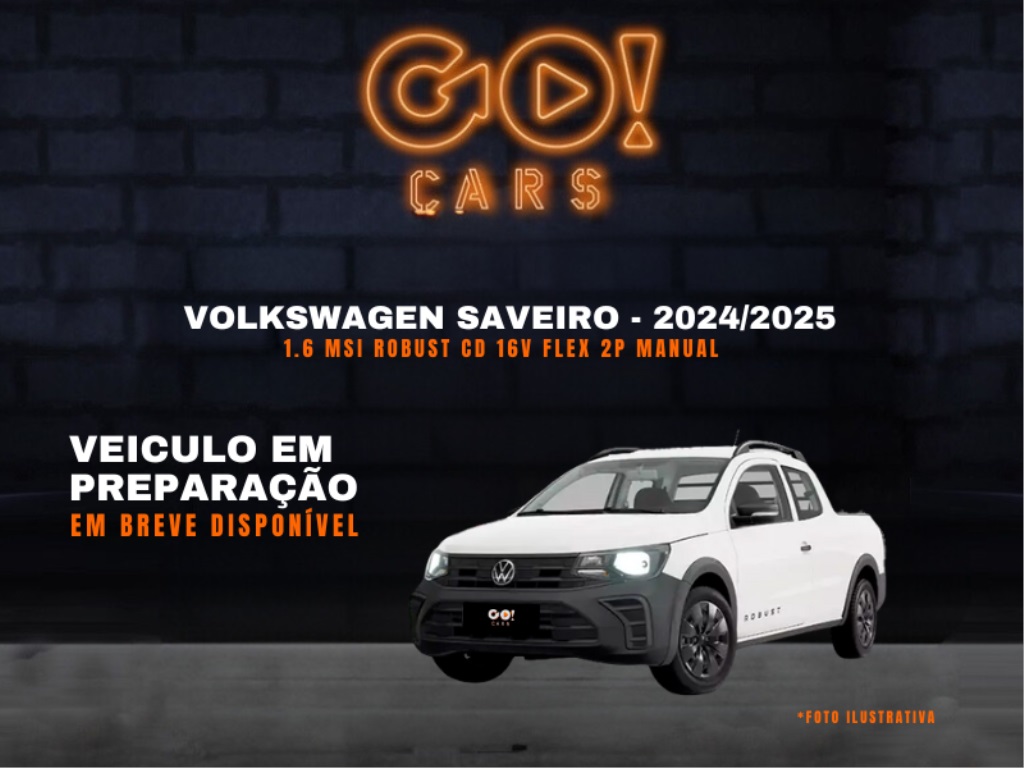 VOLKSWAGEN SAVEIRO 1.6 MSI ROBUST CD 16V FLEX 2P MANUAL 2024/2025