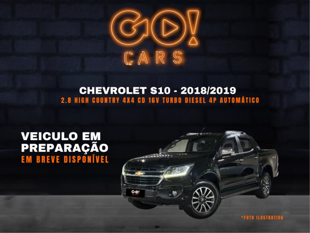 CHEVROLET S10 2.8 HIGH COUNTRY 4X4 CD 16V TURBO DIESEL 4P AUTOMÁTICO 2018/2019