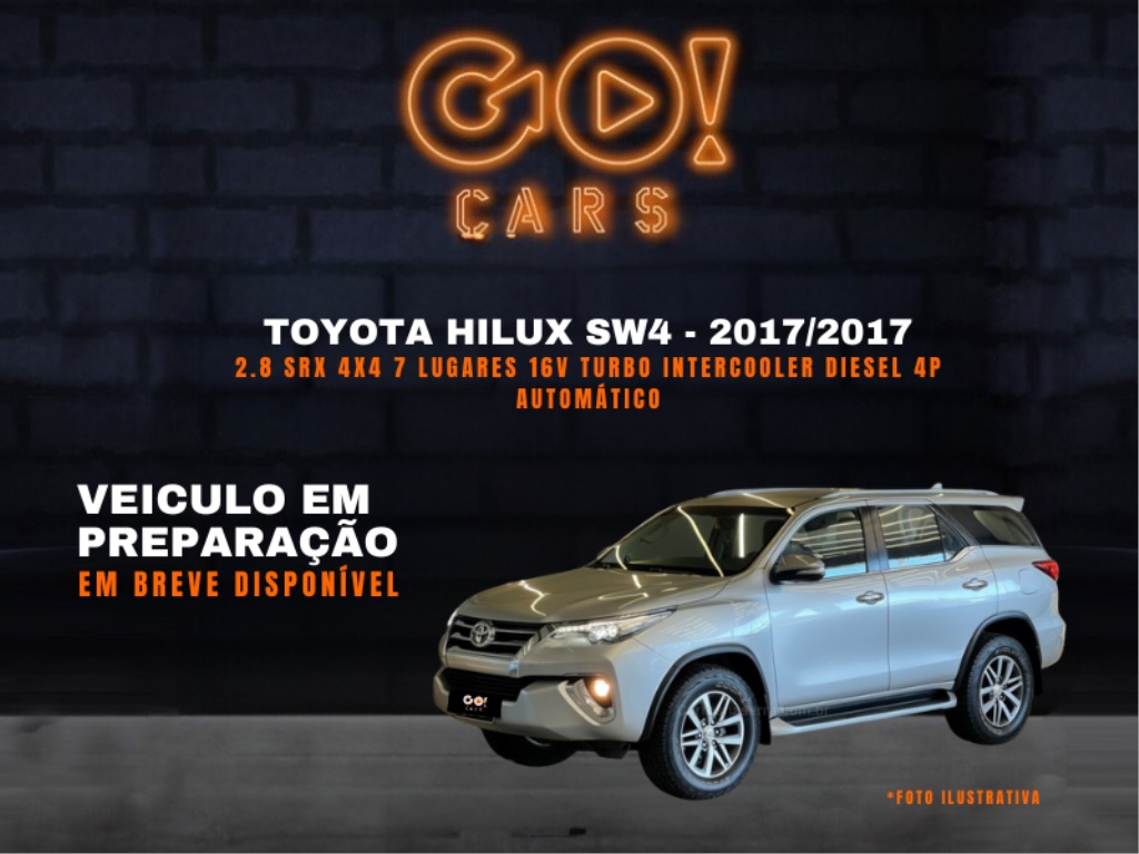 TOYOTA HILUX SW4 2.8 SRX 4X4 7 LUGARES 16V TURBO INTERCOOLER DIESEL 4P AUTOMÁTICO 2017/2017