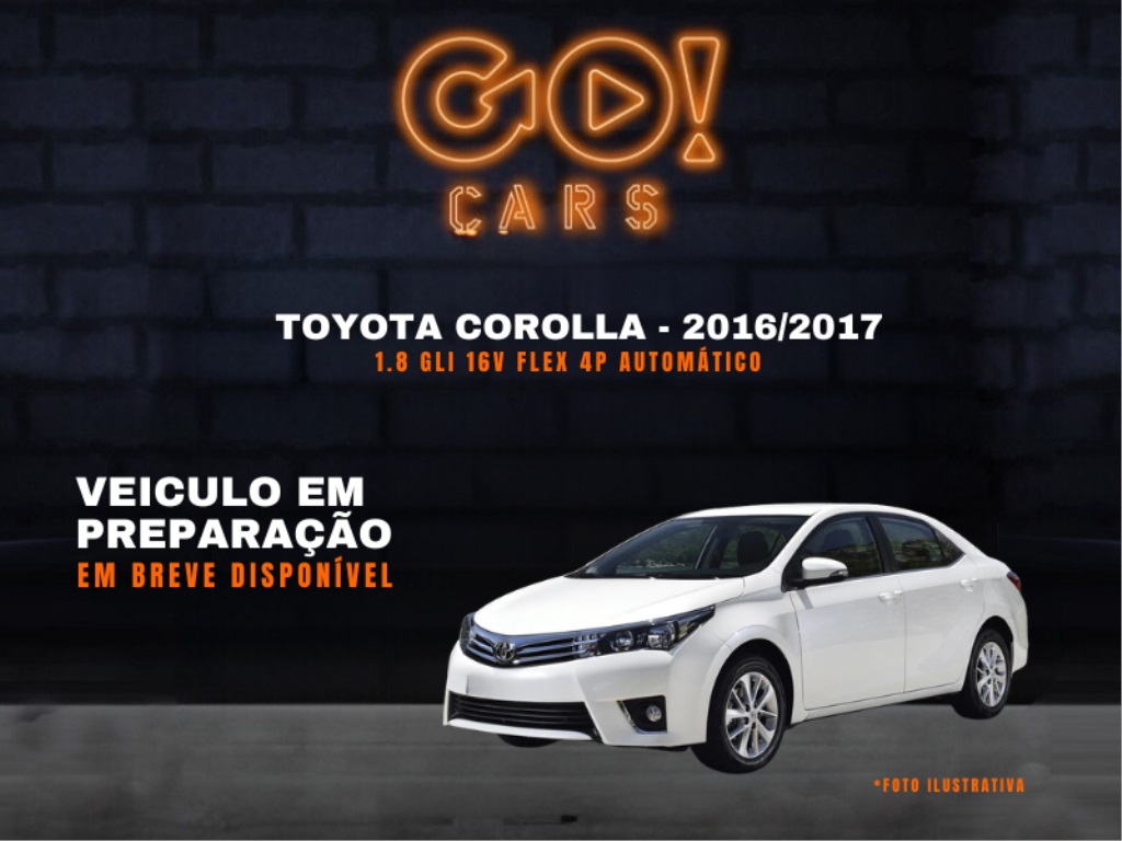 TOYOTA COROLLA 1.8 GLI 16V FLEX 4P AUTOMÁTICO 2016/2017