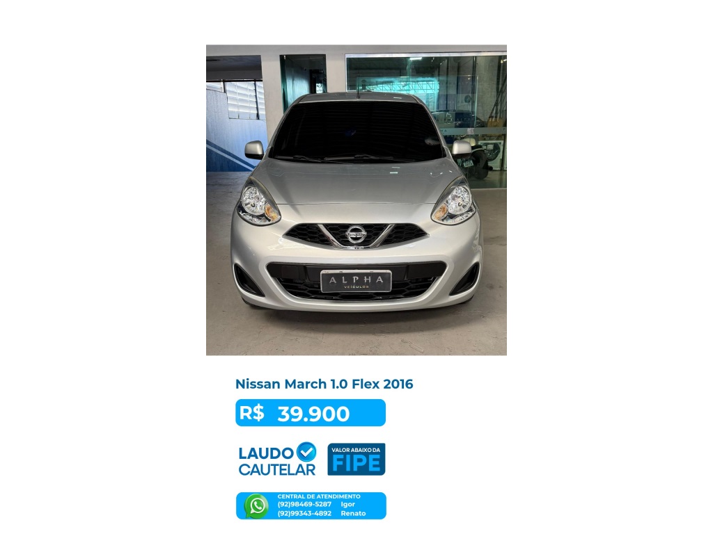 NISSAN MARCH 1.0 CONFORTO 12V FLEX 4P MANUAL