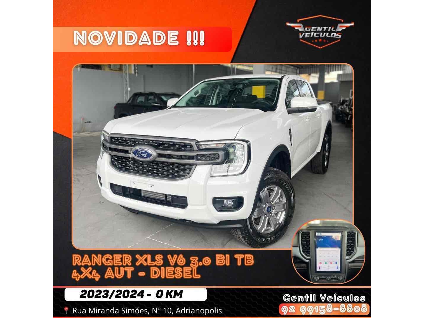FORD RANGER 3.0 V6 TURBO DIESEL CD XLS 4X4 AUTOMÁTICO