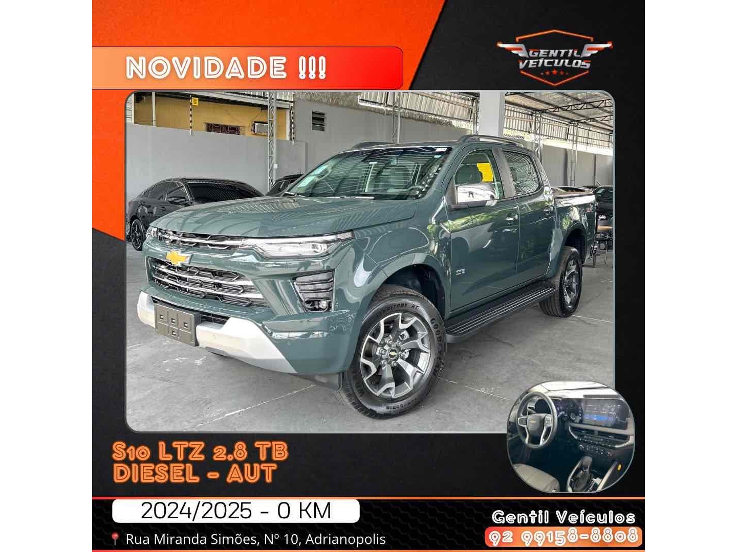 CHEVROLET S10 2.8 16V TURBO DIESEL LTZ CD 4X4 AUTOMÁTICO