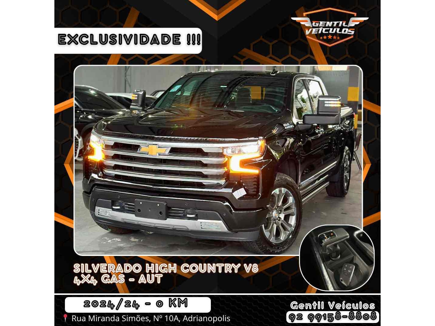 CHEVROLET SILVERADO 5.3 V8 GASOLINA 1500 HIGH COUNTRY 4X4 AUTOMÁTICO