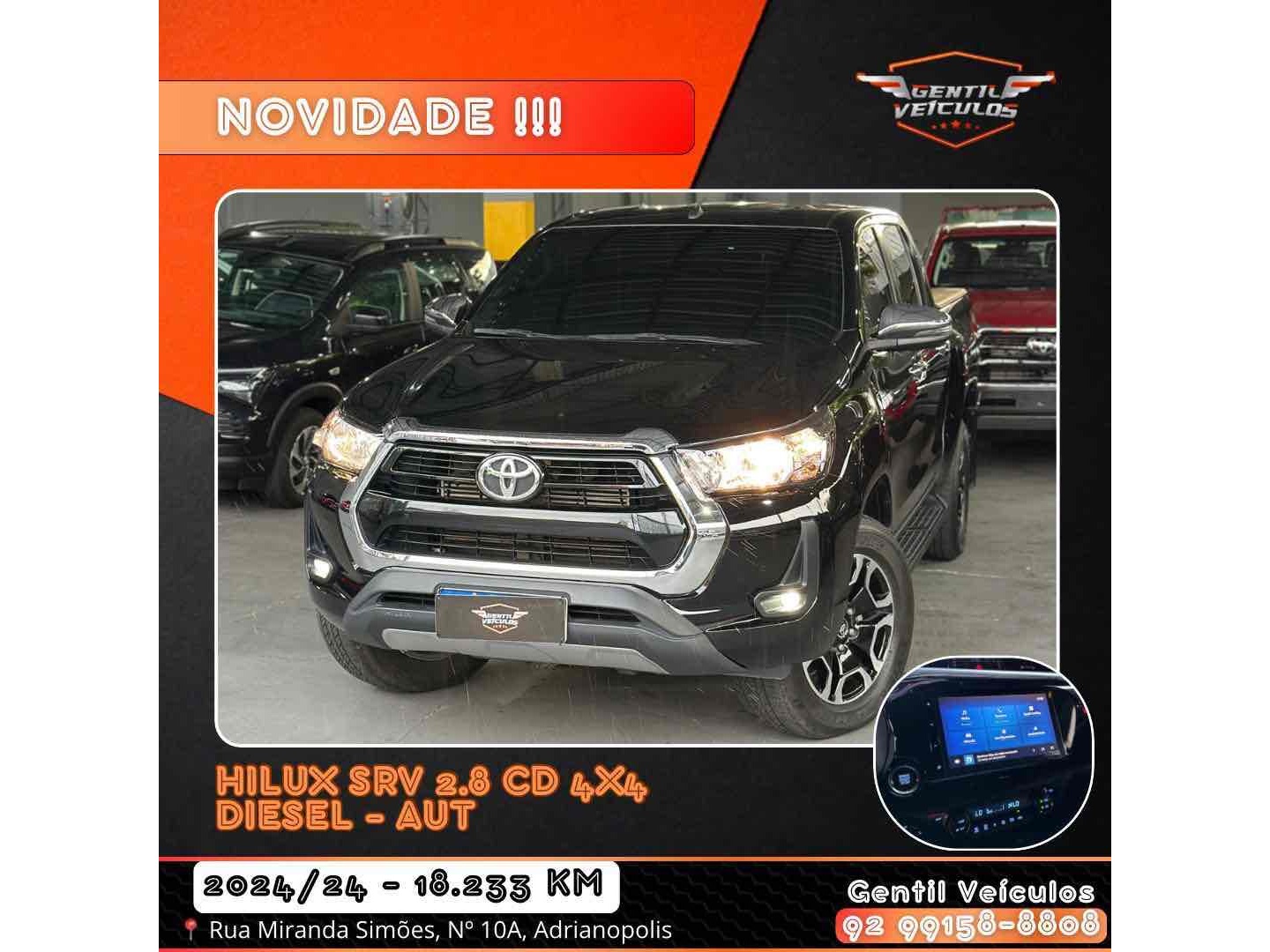 TOYOTA HILUX 2.8 D-4D TURBO DIESEL CD SRV 4X4 AUTOMÁTICO