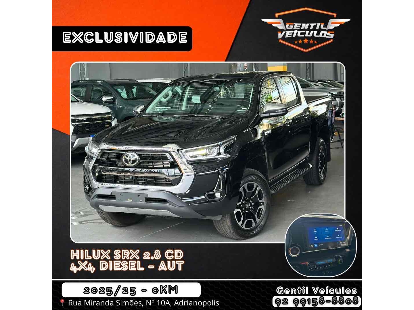 TOYOTA HILUX 2.8 D-4D TURBO DIESEL CD SRX 4X4 AUTOMÁTICO