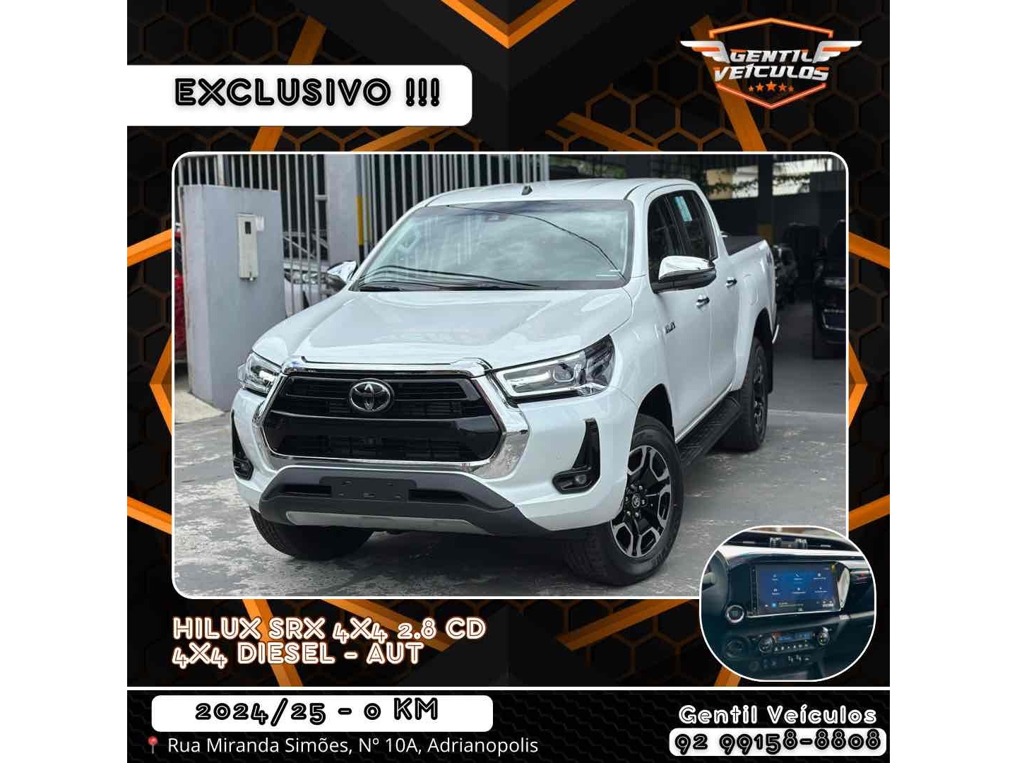 TOYOTA HILUX 2.8 D-4D TURBO DIESEL CD SRX 4X4 AUTOMÁTICO