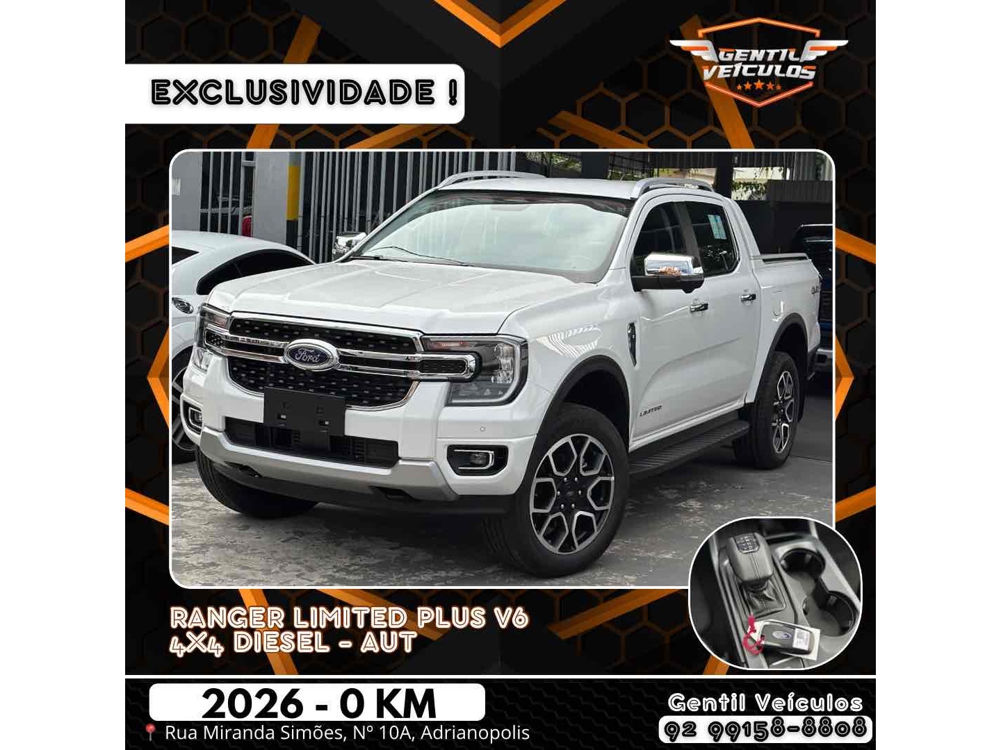 FORD RANGER 3.0 V6 TURBO DIESEL CD LIMITED 4X4 AUTOMÁTICO