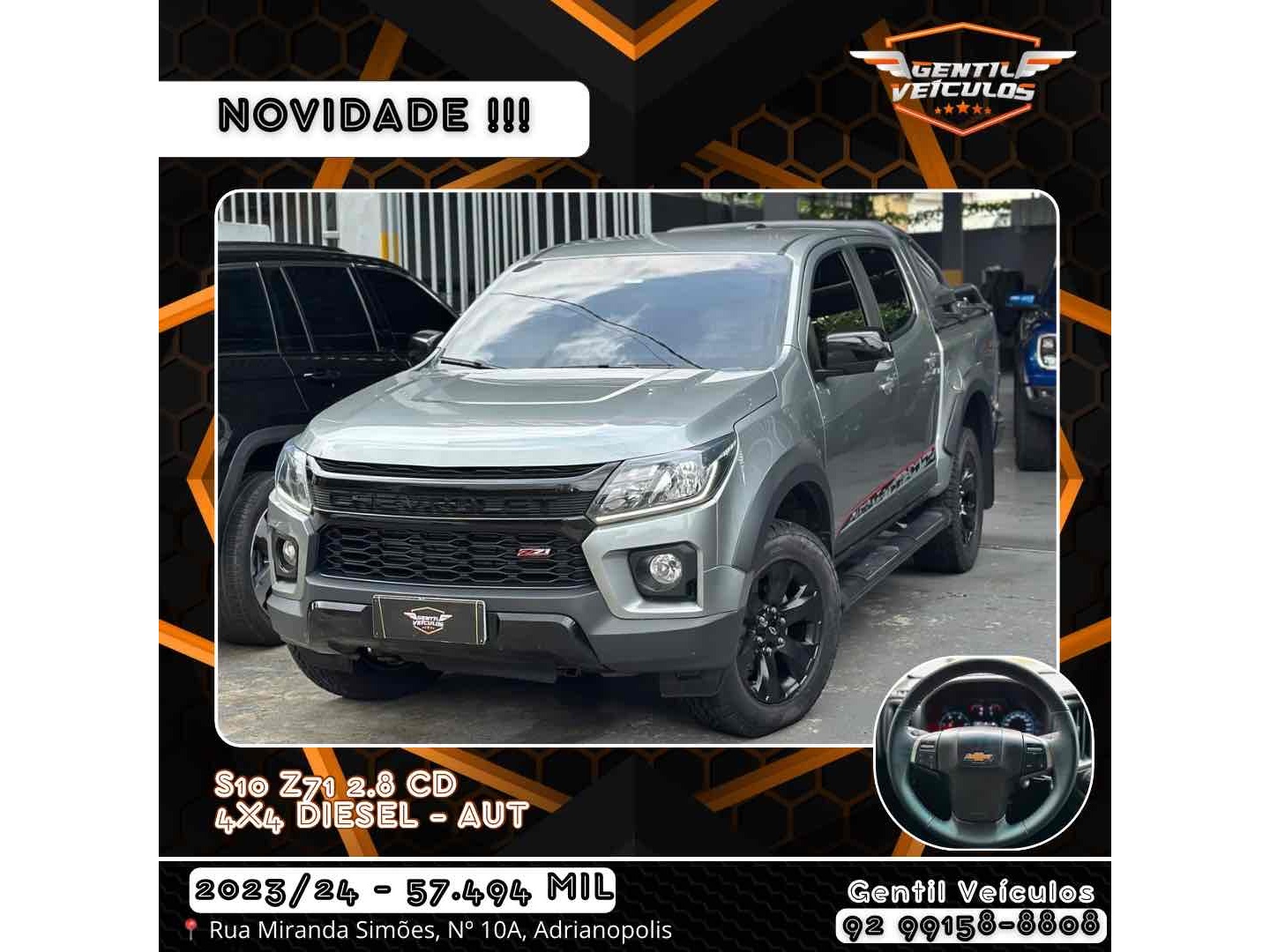CHEVROLET S10 2.8 16V TURBO DIESEL Z71 CD 4X4 AUTOMÁTICO