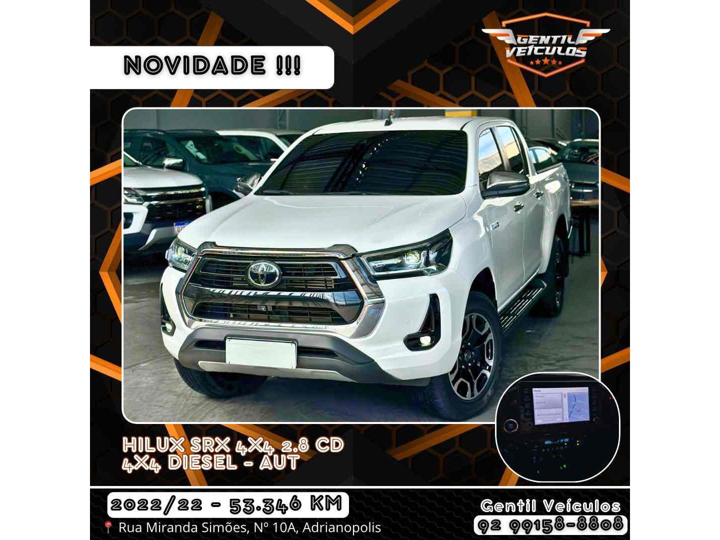 TOYOTA HILUX 2.8 D-4D TURBO DIESEL CD SRX 4X4 AUTOMÁTICO