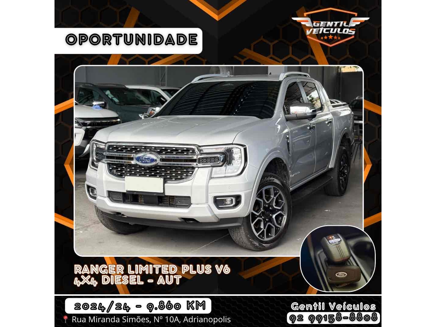 FORD RANGER 3.0 V6 TURBO DIESEL CD LIMITED 4X4 AUTOMÁTICO