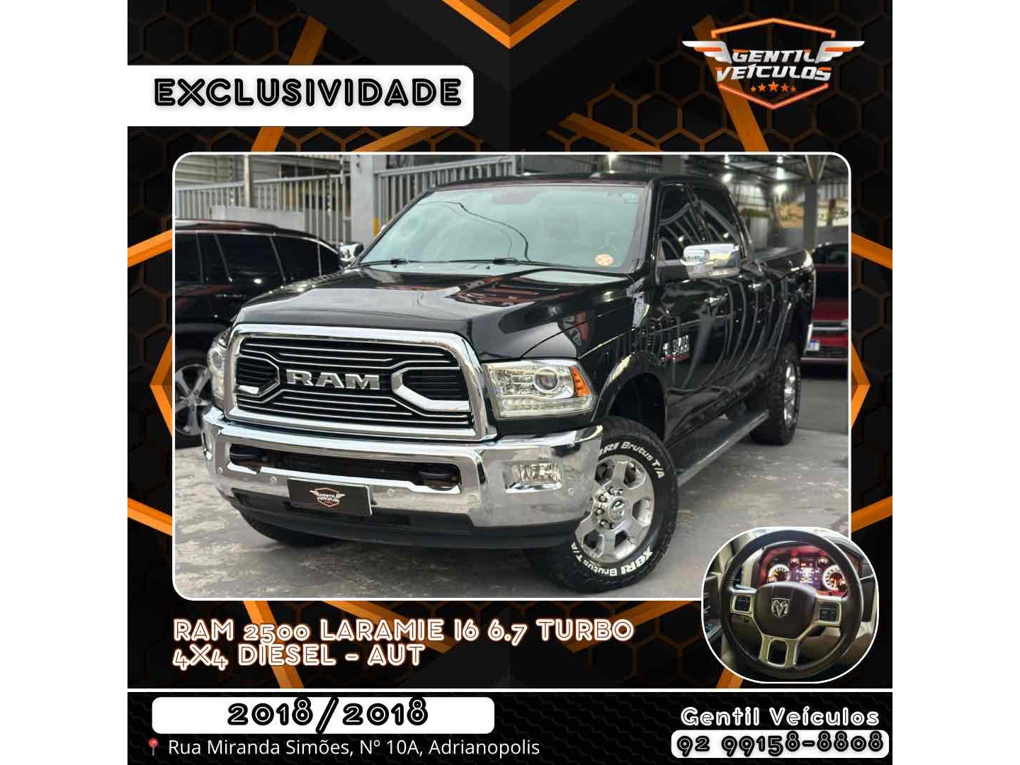 RAM 2500 6.7 LARAMIE 4X4 CD I6 TURBO DIESEL 4P AUTOMÁTICO