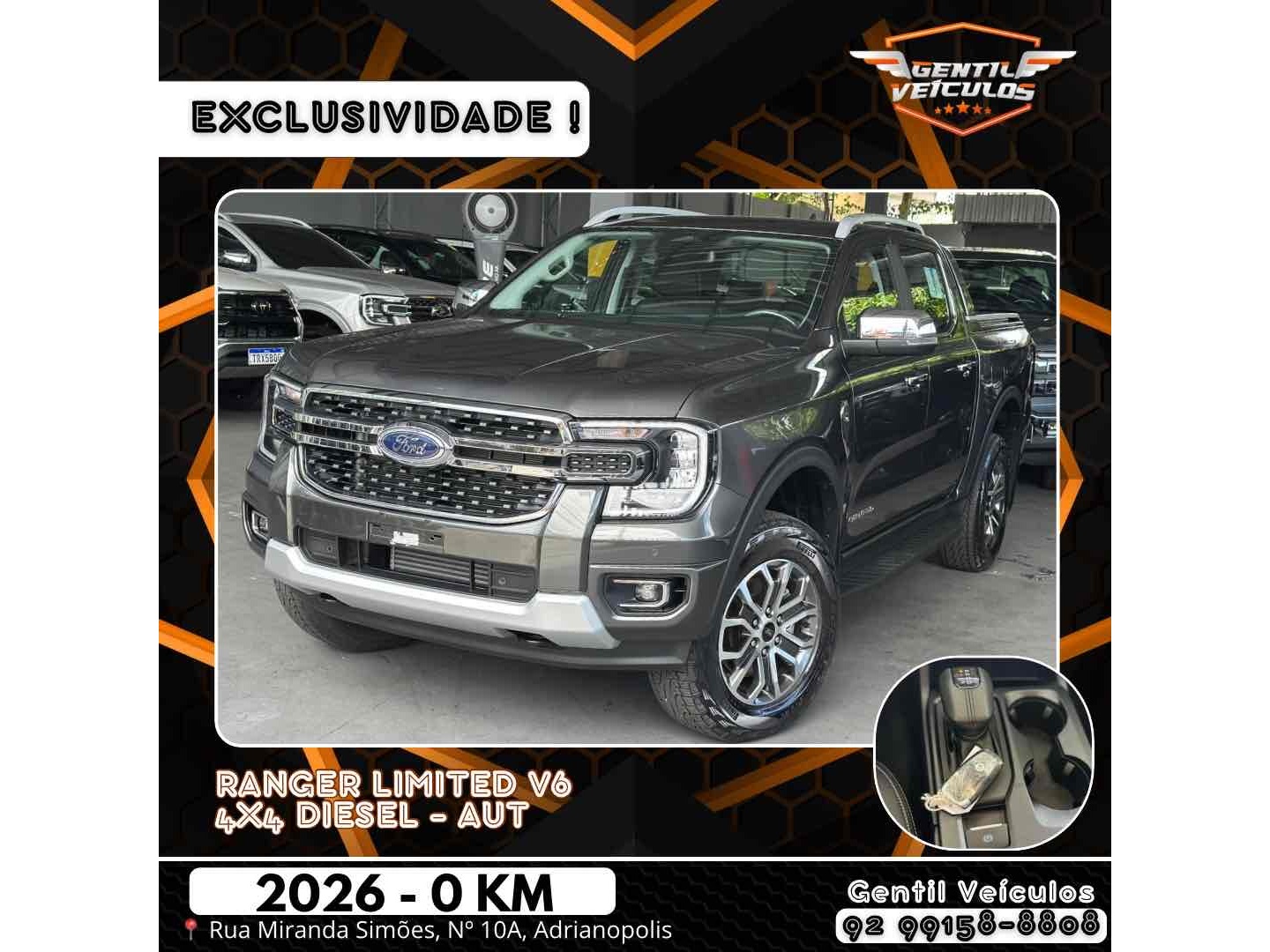 FORD RANGER 3.0 V6 TURBO DIESEL CD LIMITED 4X4 AUTOMÁTICO