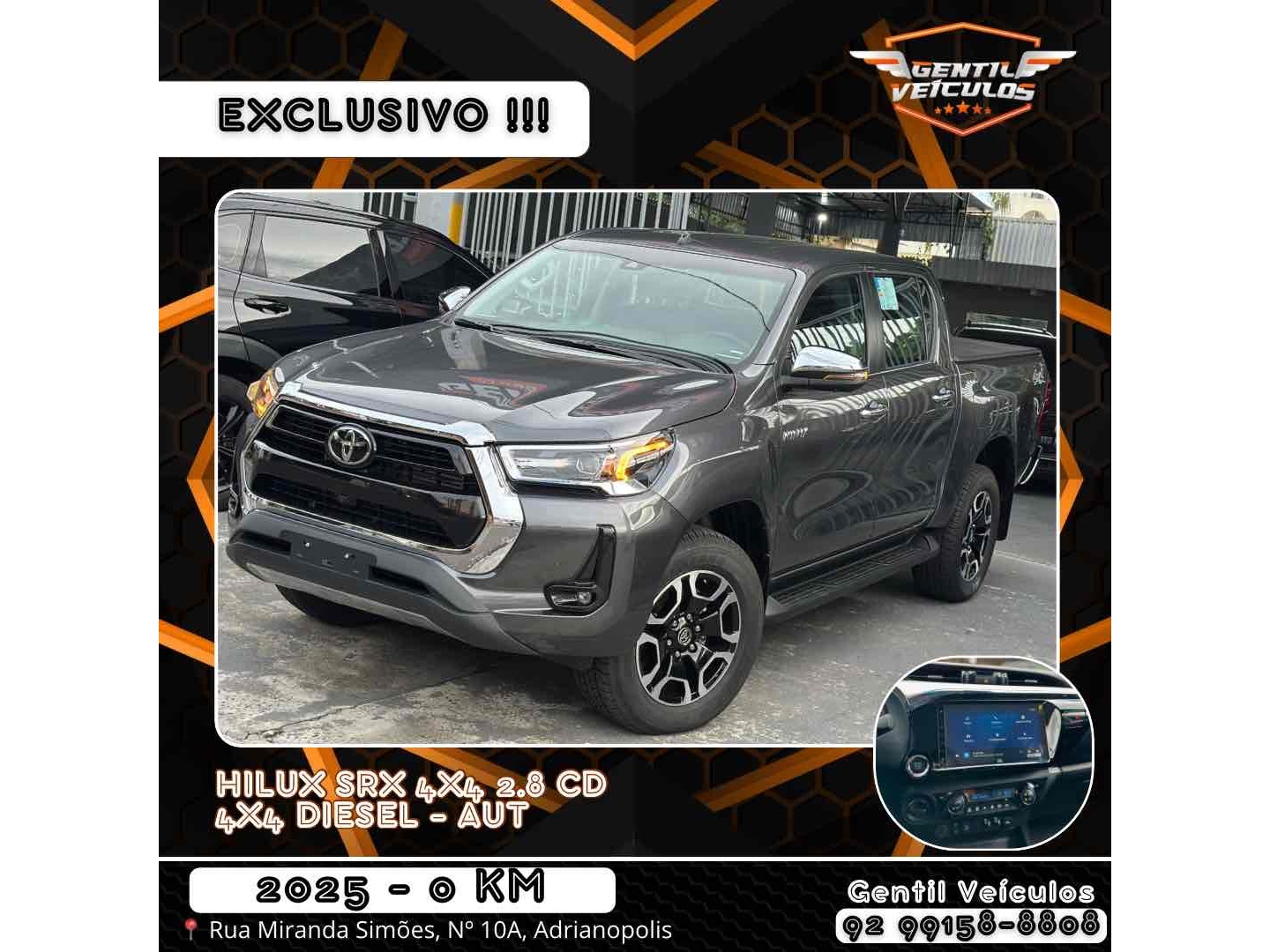 TOYOTA HILUX 2.8 D-4D TURBO DIESEL CD SRX 4X4 AUTOMÁTICO