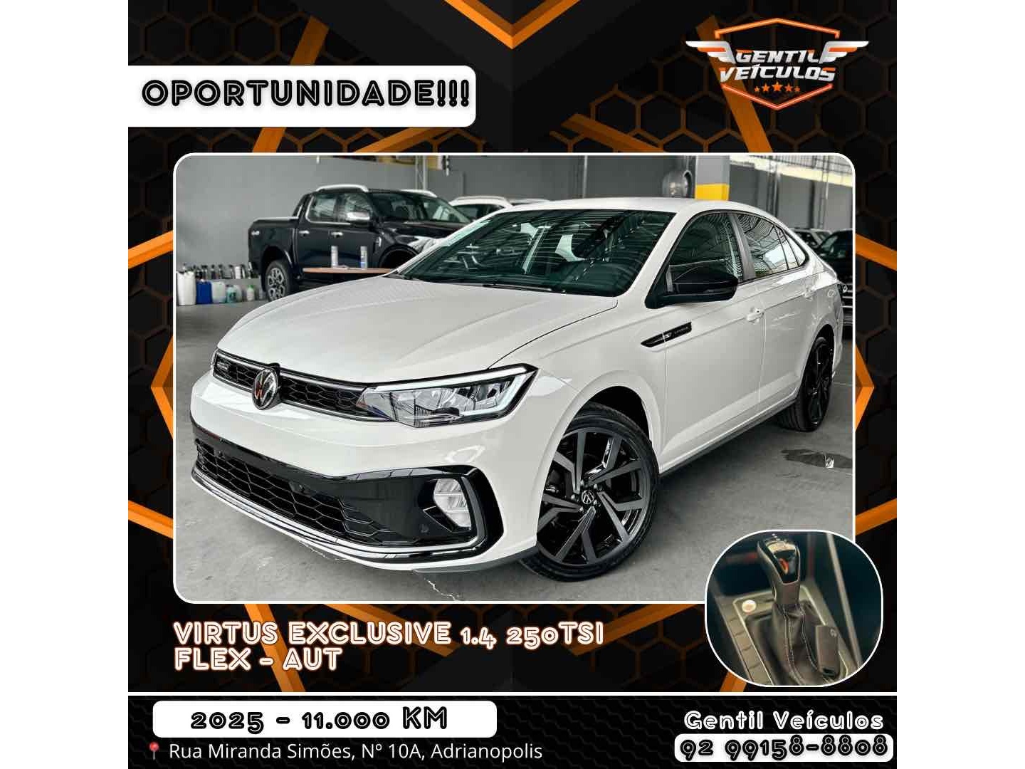 VOLKSWAGEN VIRTUS 1.4 250 TSI EXCLUSIVE AUTOMÁTICO