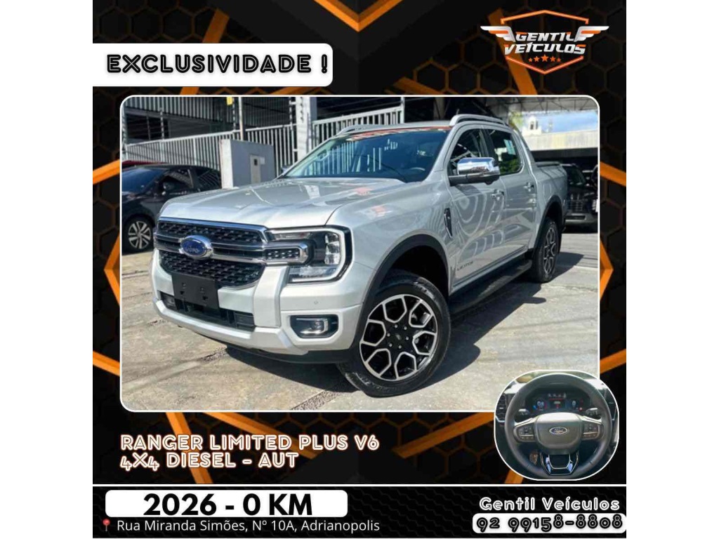 FORD RANGER 3.0 V6 TURBO DIESEL CD LIMITED 4X4 AUTOMÁTICO