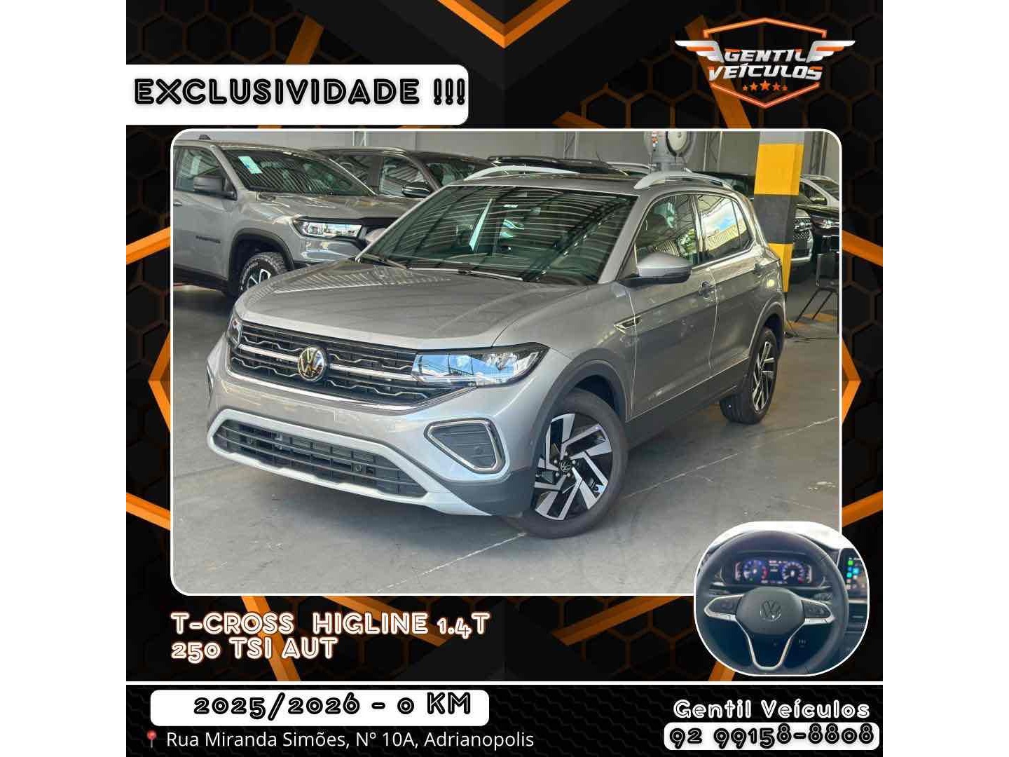 VOLKSWAGEN T-CROSS 1.4 250 TSI TOTAL FLEX HIGHLINE AUTOMÁTICO