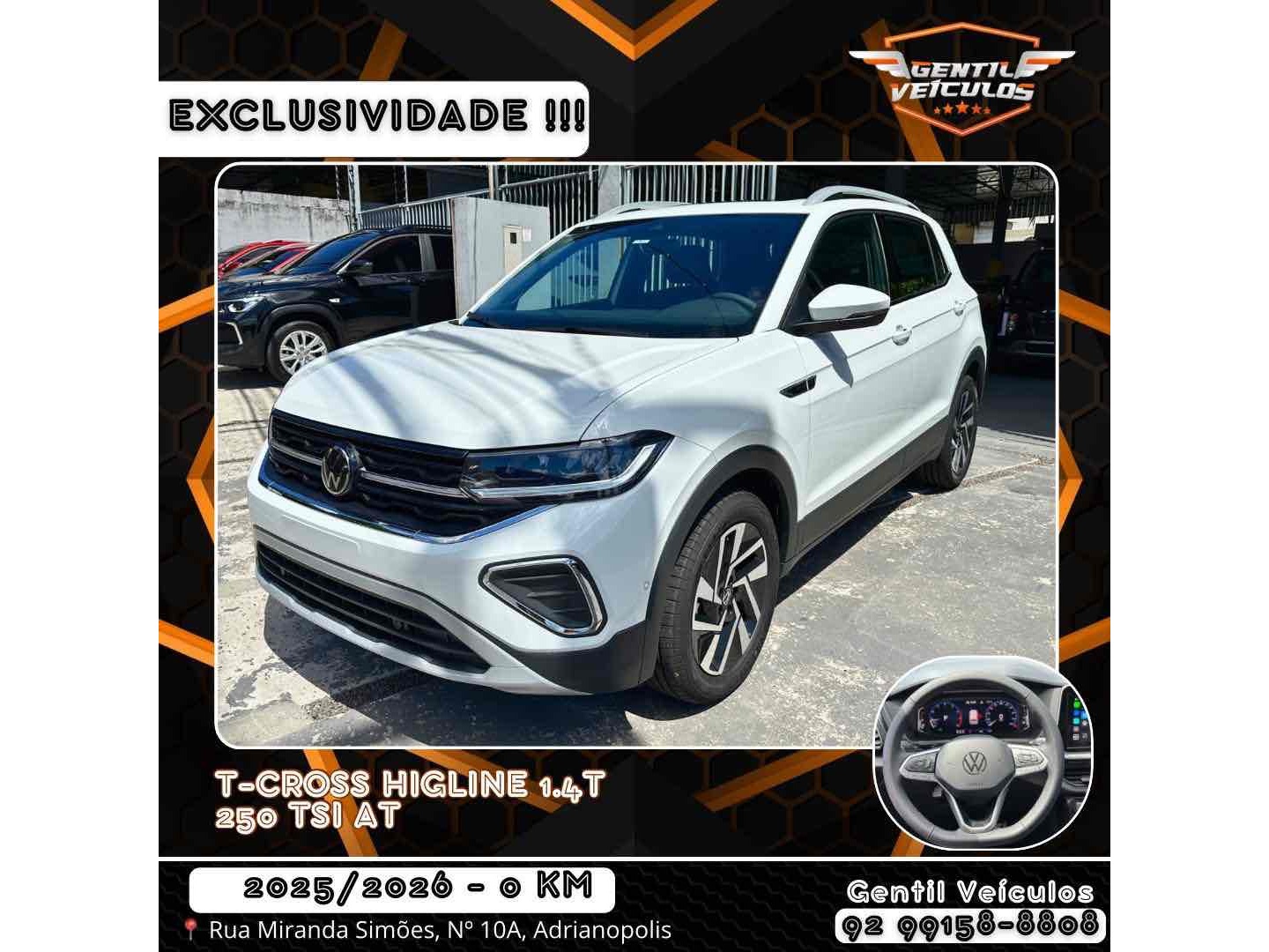 VOLKSWAGEN T-CROSS 1.4 250 TSI TOTAL FLEX HIGHLINE AUTOMÁTICO