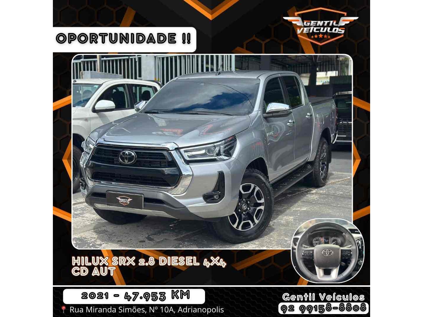 TOYOTA HILUX 2.8 D-4D TURBO DIESEL CD SRX 4X4 AUTOMÁTICO
