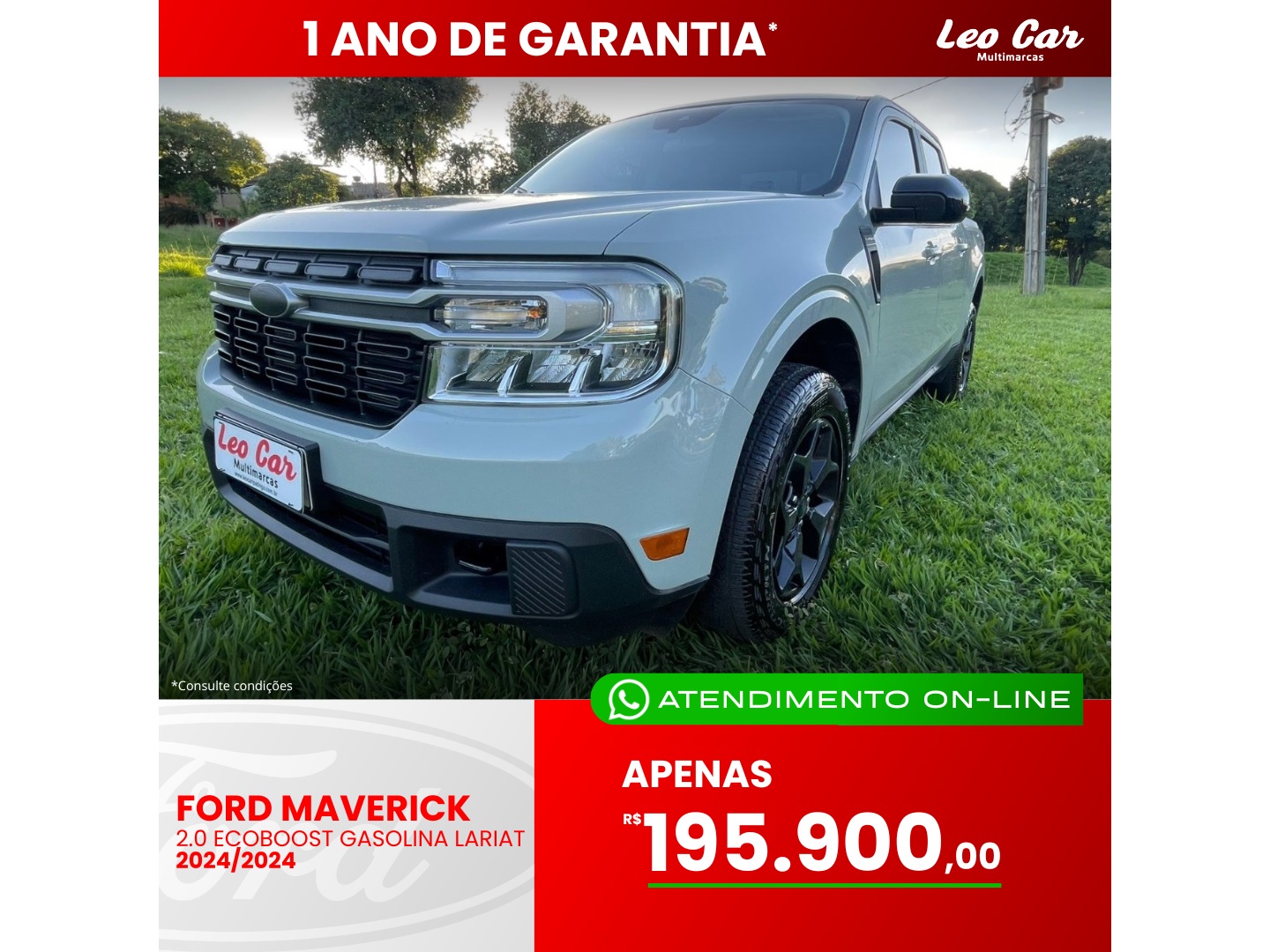 FORD MAVERICK 2.0 ECOBOOST GASOLINA LARIAT FX4 AUTOMÁTICO