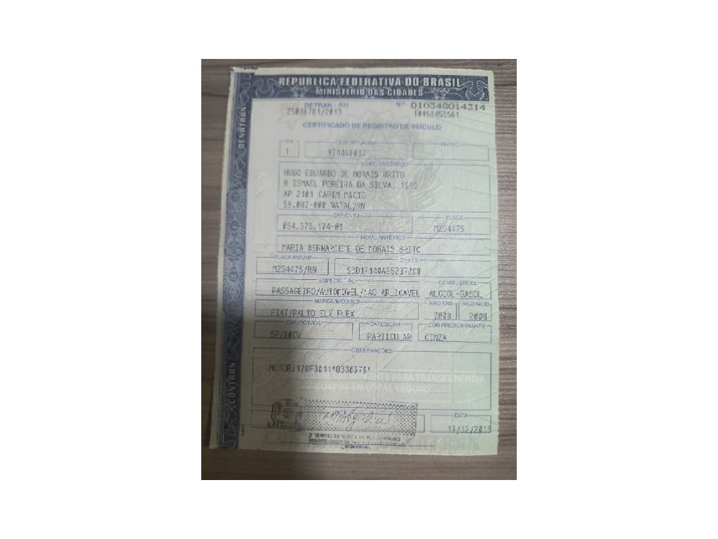 FIAT PALIO 1.4 MPI ELX 8V FLEX 4P MANUAL
